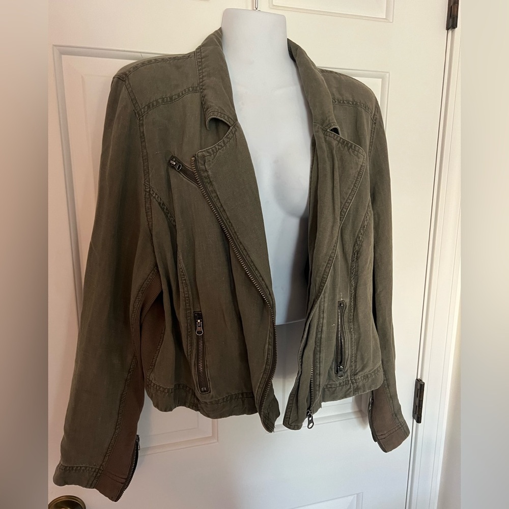 Lane Bryant | 20 | Women’s Cropped Olive Lightweight Moto Jacket
